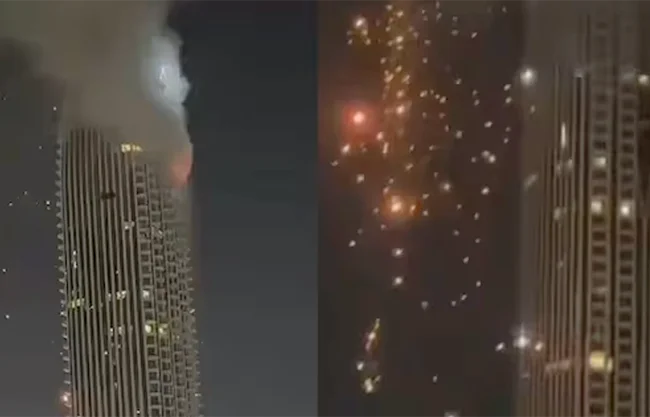 El artefacto golpeó la torre Address Creek Harbour 2, ubicada en una zona financiera y residencial