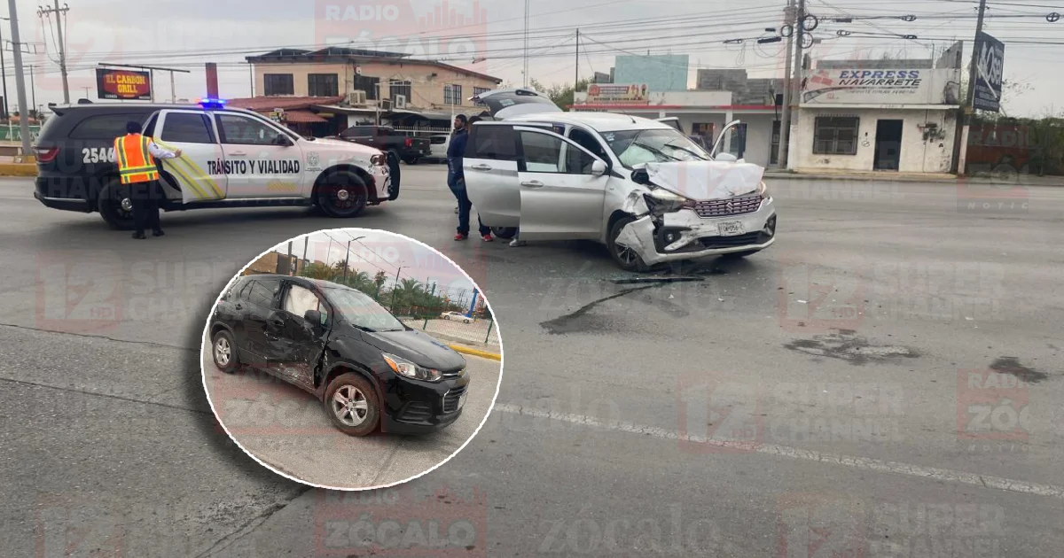 Aparatoso choque en el libramiento Mendoza Berrueto deja una mujer lesionada