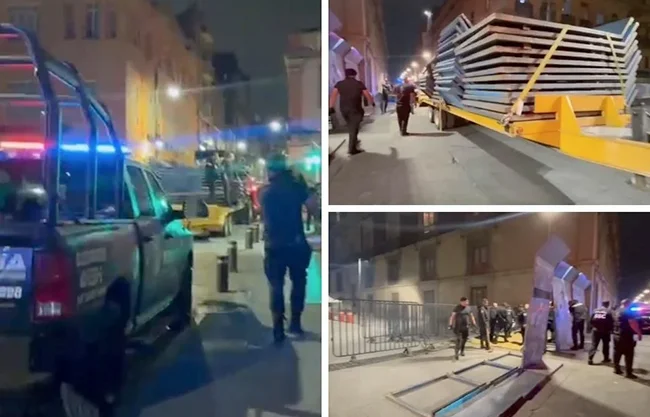 Blindan Palacio Nacional ante protesta de la CNTE