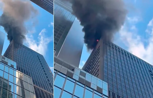 Un incendio en la azotea de un edificio en Midtown Manhattan generó evacuaciones y caos vial a pocas cuadras del desfile del Día de San Patricio en NY