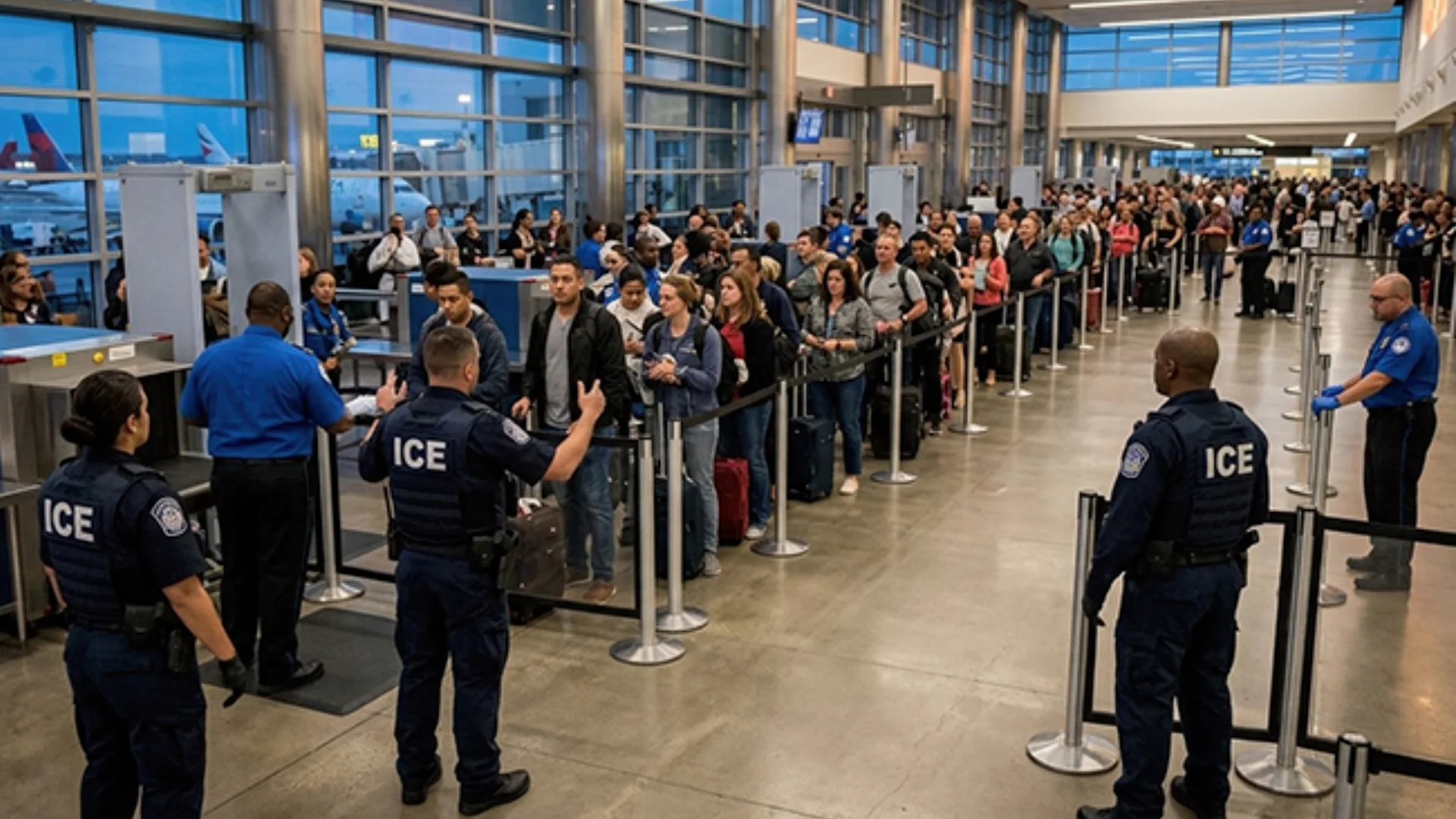 Trump confirma despliegue del ICE en aeropuertos en medio de bloqueo presupuestal