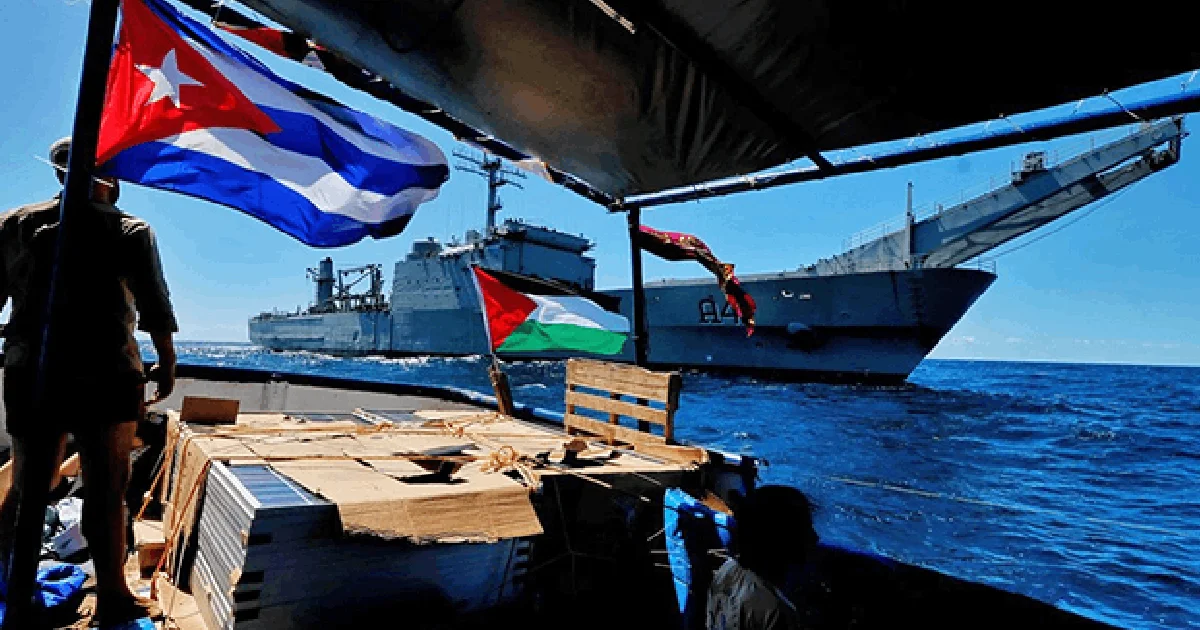 Llega a Cuba primer barco de flotilla de ayuda humanitaria procedente de México