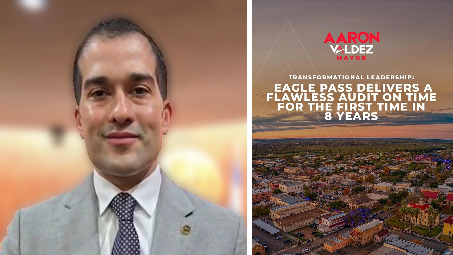Aarón Valdez informa que Eagle Pass rompe con ocho años de retrasos en presentación de auditorías