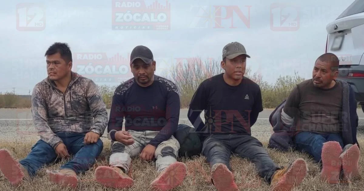 Cuatro inmigrantes mexicanos asegurados en operativo fronterizo