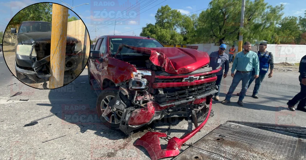 Choque deja un lesionado y daños de consideración