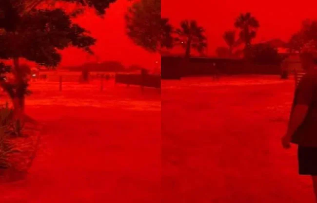 Ciclón pinta de rojo el cielo de Australia: “Parecía el fin del mundo”