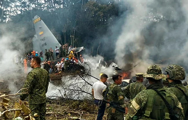 Las autoridades forenses de Colombia identificaron a los 69 fallecidos en el accidente del avión militar Hércules C-130