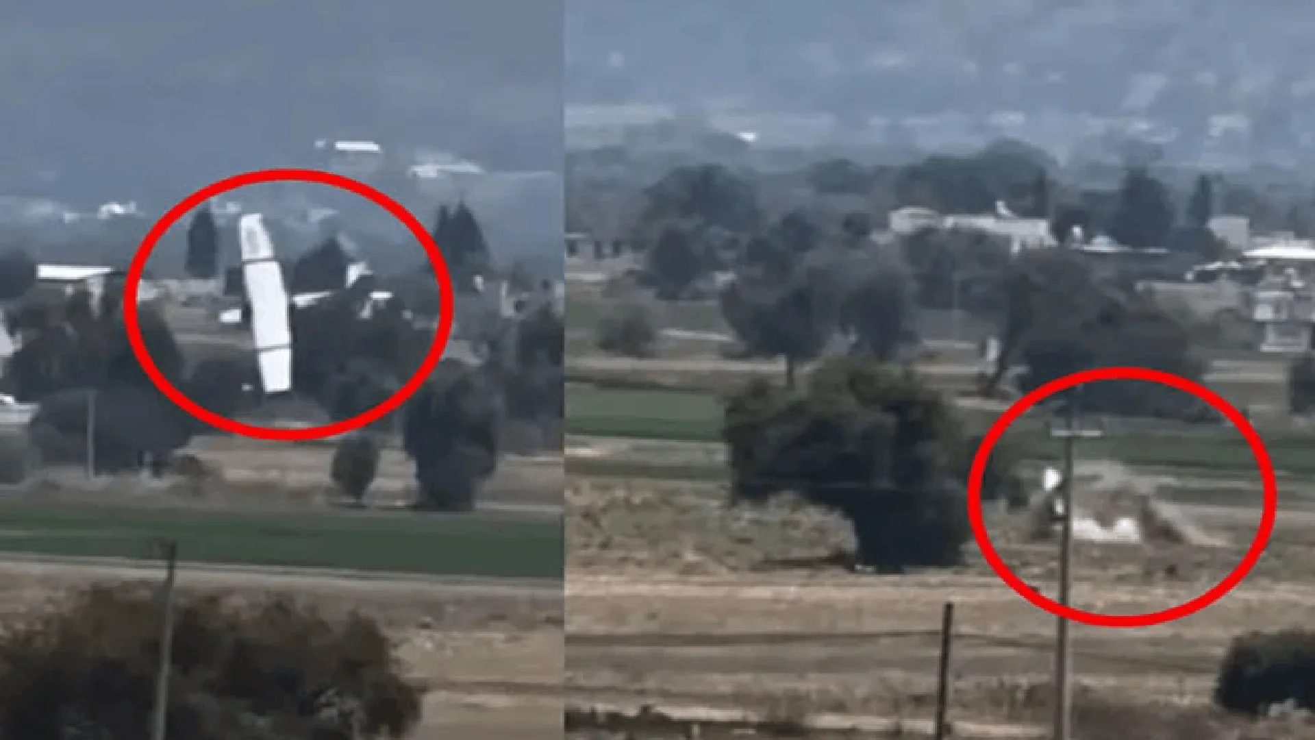 Revelan momento exacto en que avioneta se desploma en Puebla