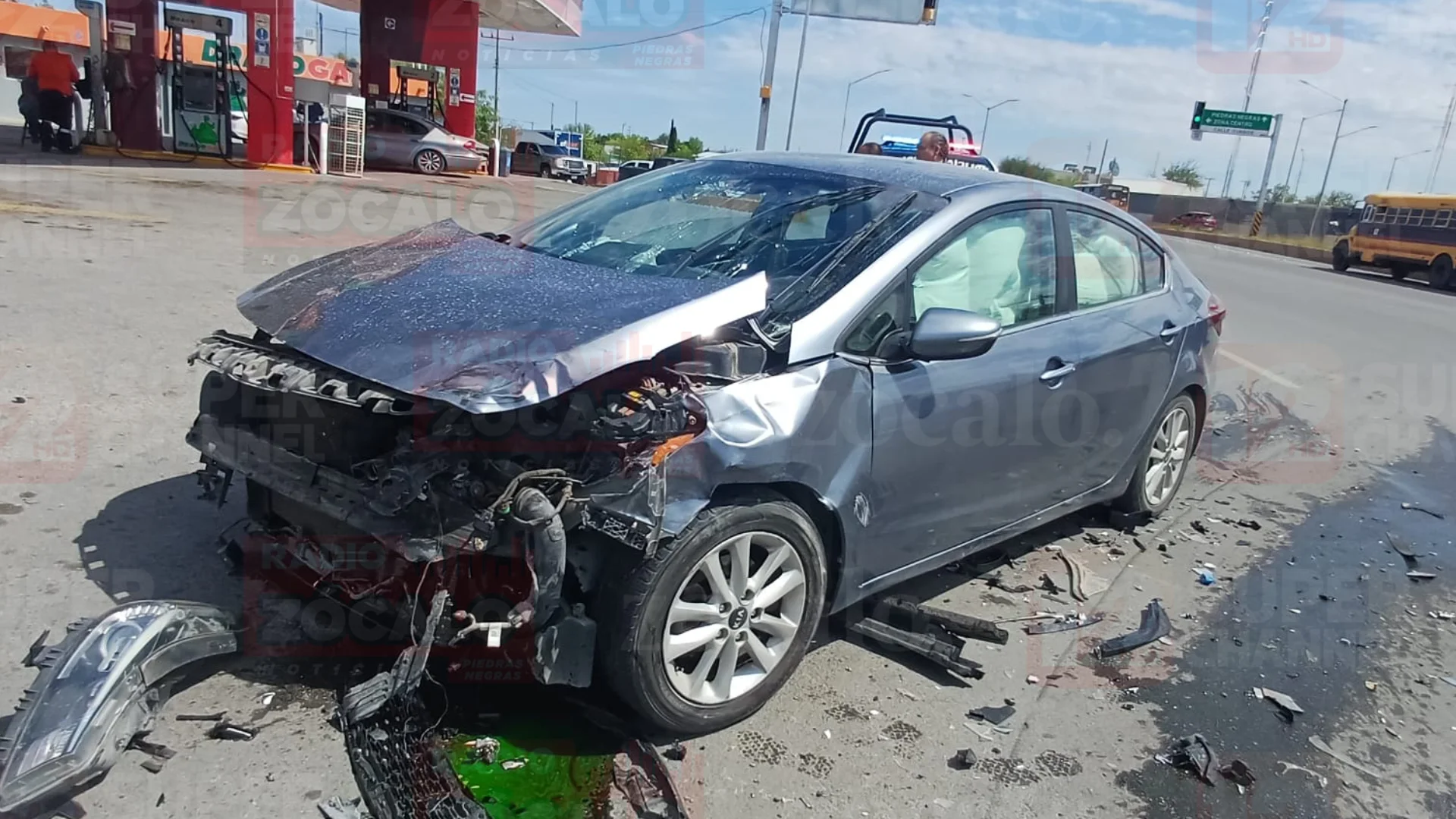 Cruz Roja trasladó a la conductora afectada al centro de salud