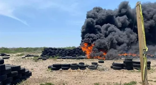 Es un Ã¡rea que utilizan para practicar el tiro y las llantas se tenÃ­an ahÃ­ para de alguna manera detener las balas