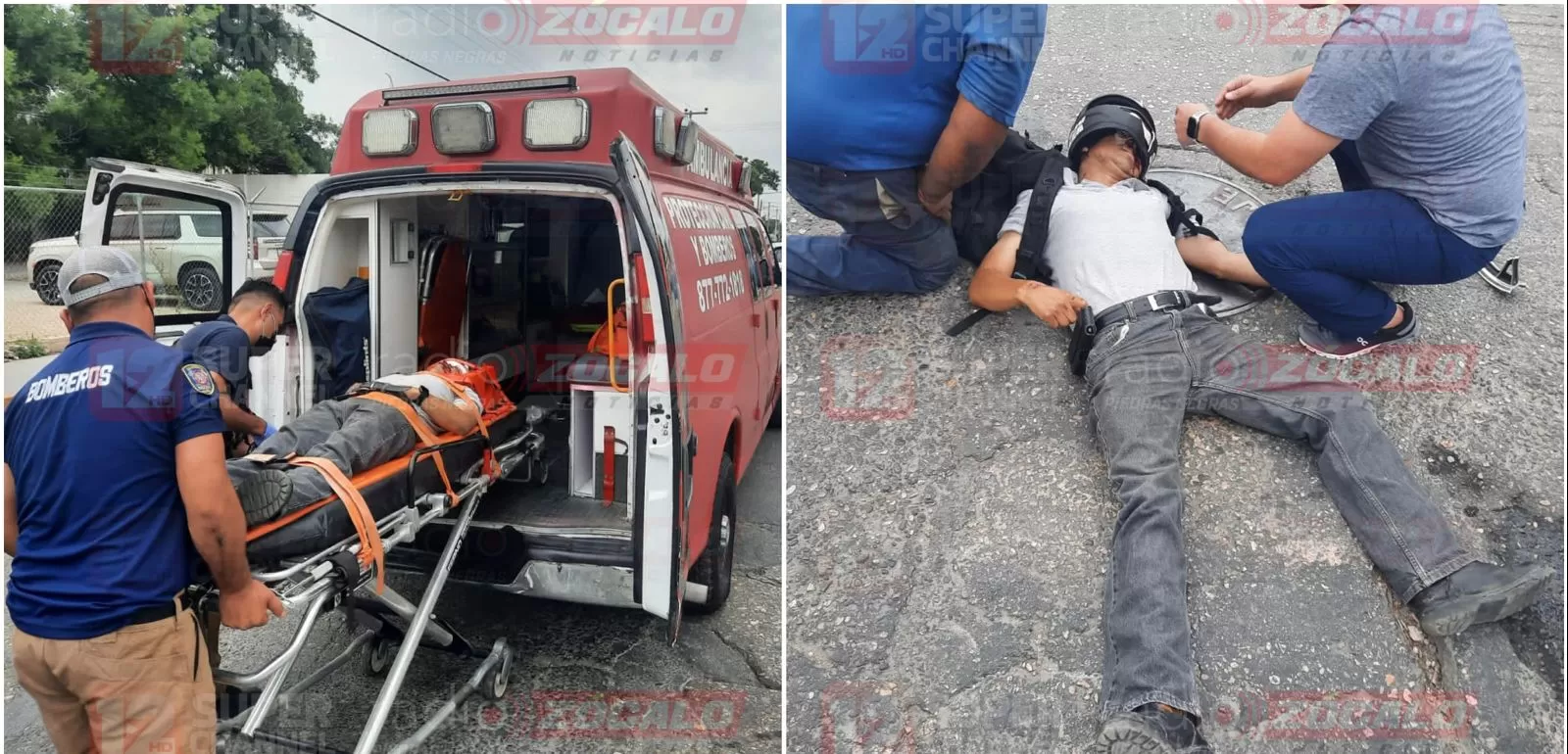 Choque fuga deja a un motociclista lesionado en Acuña