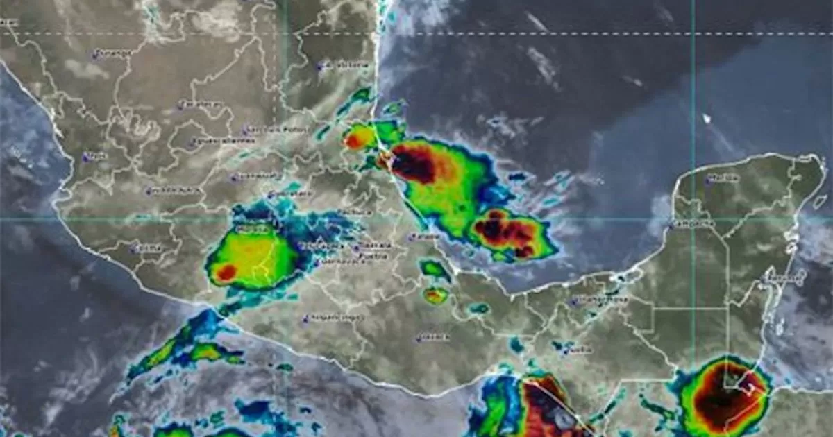 Se forma la Depresión Tropical Dos-E a 450 km al suroeste de Guerrero