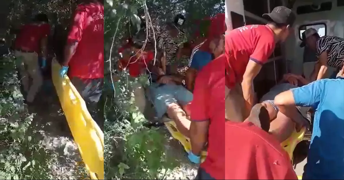 El hombre fue trasladado al Hospital General de Allende para recibir atenciÃ³n mÃ©dica, y fue gracias a la oportuna intervenciÃ³n de los bomberos, que se le logrÃ³ poner a salvo