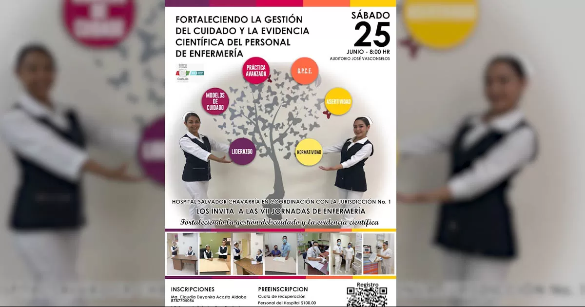 Este sábado se realizarán las séptimas jornadas de enfermería en el auditorio José Vasconcelos