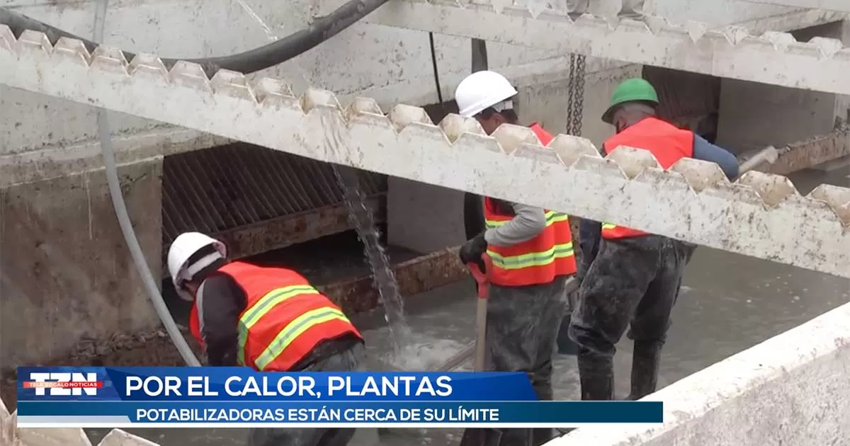 Debido a las altas temperaturas, la ciudad tiene un consumo actual de 950 litros por segundos, mientras que que la capacidad de las plantas es de 950 litros por segundo.