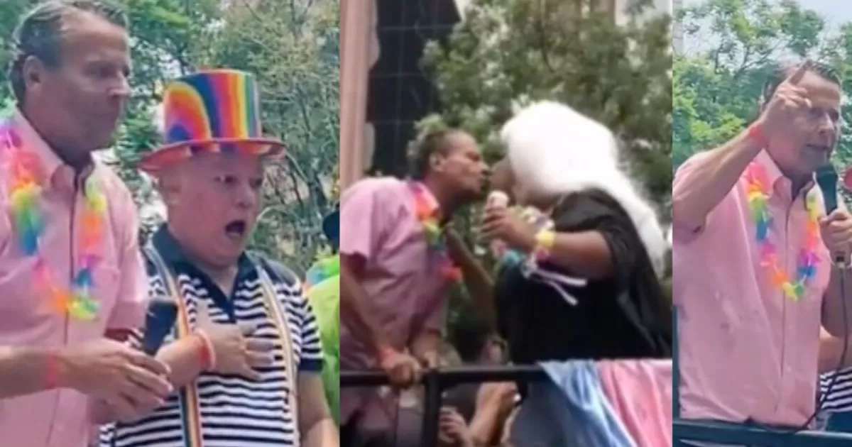 Alfredo Adame asistió a marcha LGBT+ y repartió "mentadas" para todos