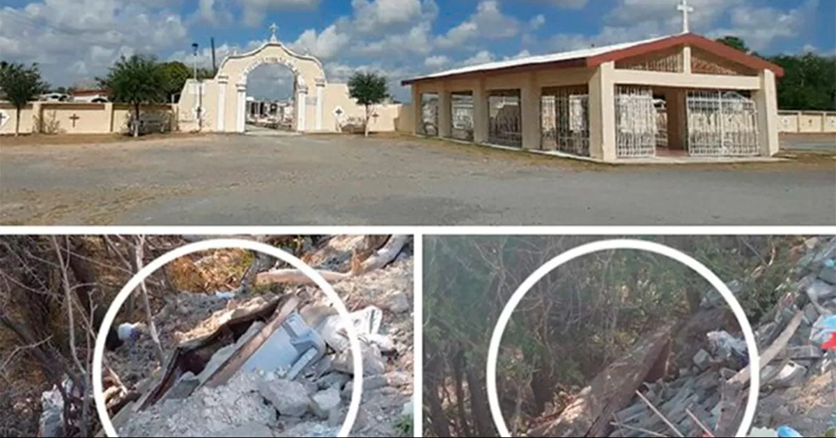 En total, fueron localizados cuatro ataÃºdes -dos de niÃ±o y dos de adulto- tirados, destruidos y cubiertos con basura.