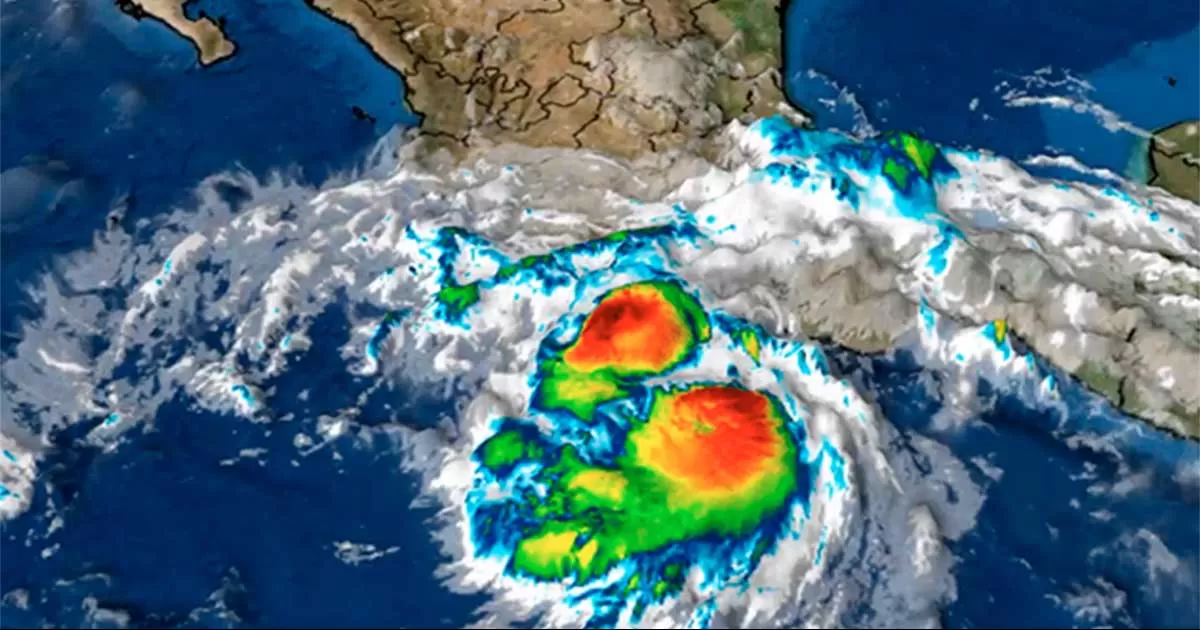 El SMN informÃ³ que el centro del huracÃ¡n estÃ¡ a 330 kilÃ³metros (km) al sur-suroeste de Punta Maldonado y a 335 km al sur de Acapulco.