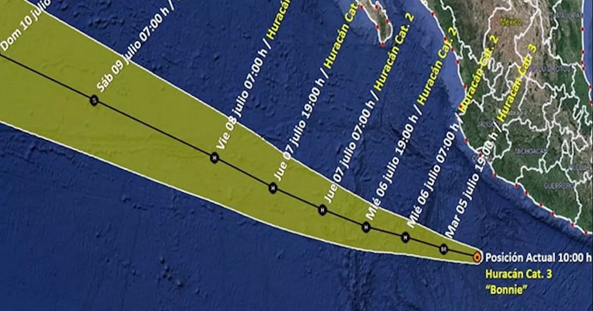 Su amplia circulaciÃ³n provocarÃ¡ lluvias intensas en Colima, Guanajuato, Guerrero, Jalisco y MichoacÃ¡n