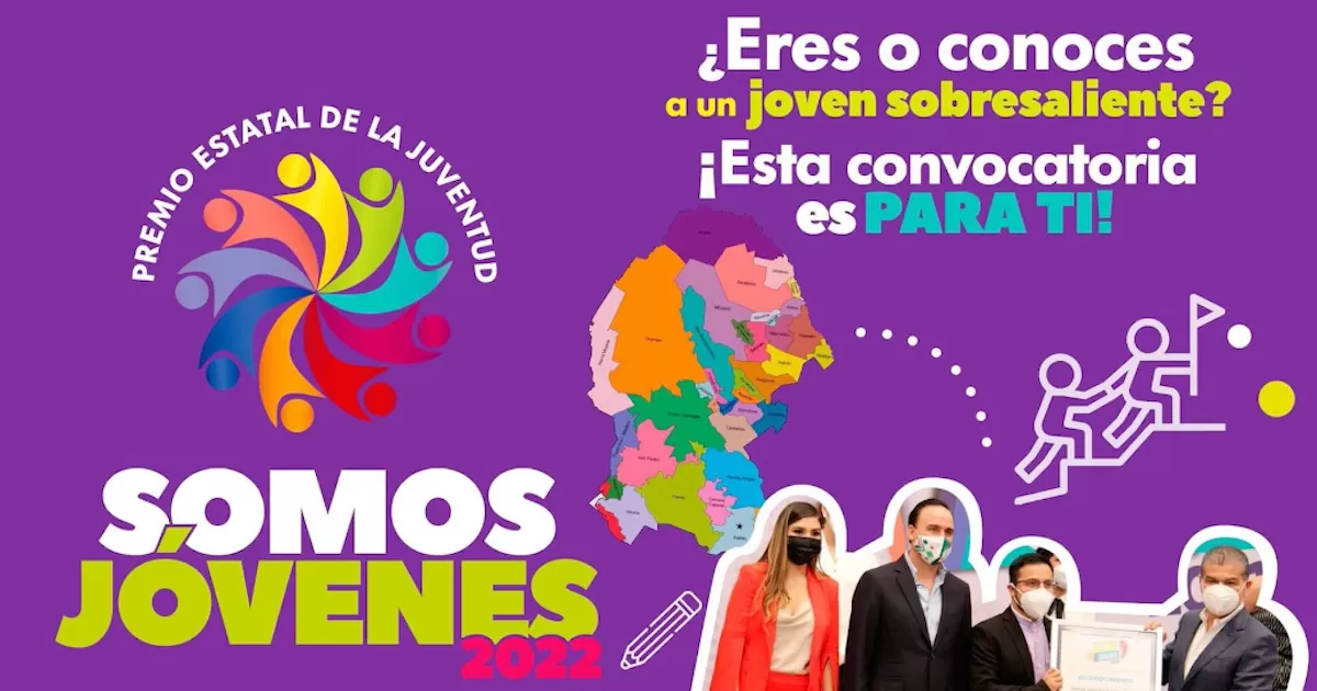 Dan a conocer convocatoria del Premio Estatal de la Juventud â€œSomos JÃ³venes 2022â€