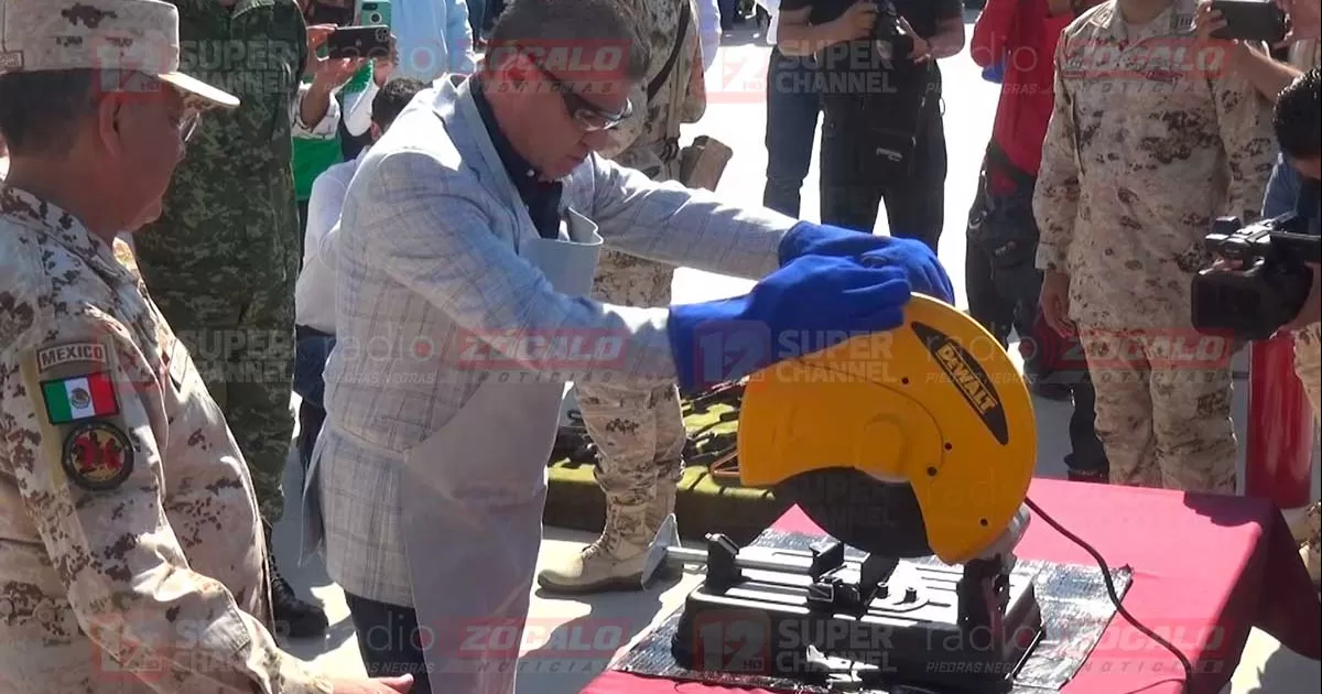 Paz y seguridad siguen siendo prioridad; MARS encabeza destrucción de armas decomisadas