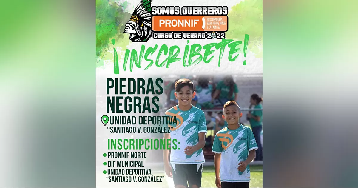 TodavÃ­a es tiempo en que se pueden inscribir a niÃ±os de 7 a 14 aÃ±os.