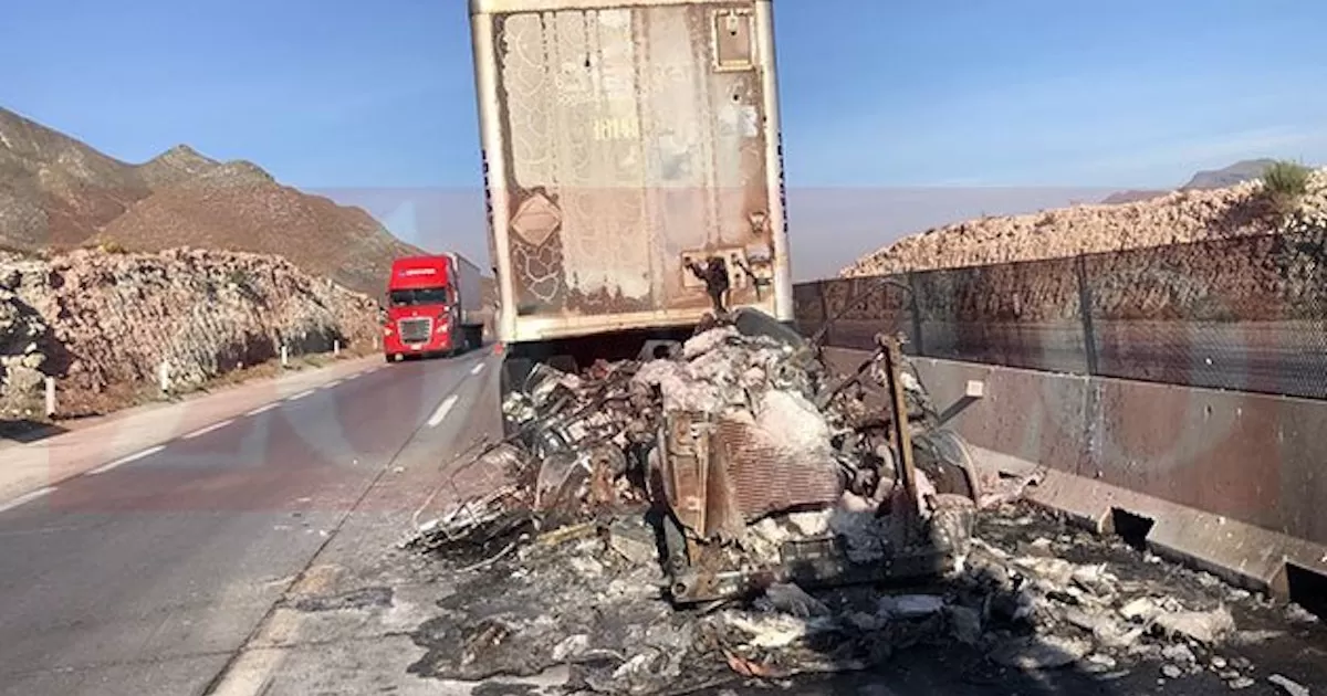 Muere trailero en accidente en la autopista Saltillo-Monterrey