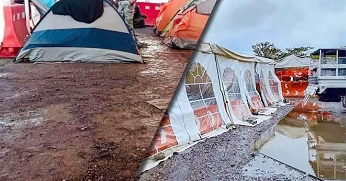 Duermen elementos de Guardia Nacional entre lodo en Guerrero