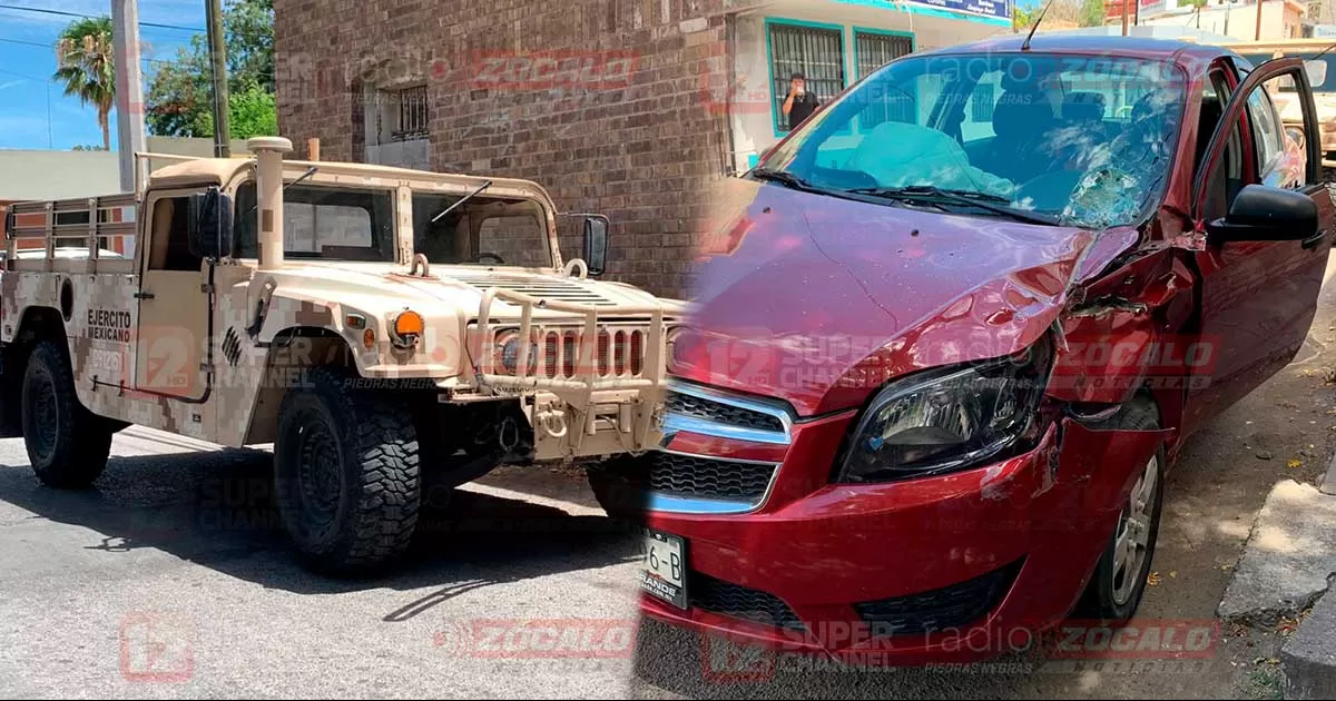Una unidad de la SEDENA que ignorÃ³ un seÃ±alamiento vial se impactÃ³ contra un Chevrolet Aveo en la zona Centro. Hasta el momento no hay reportes de personas lesionadas de gravedad.