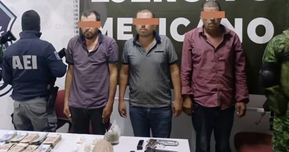 Los detenidos y lo asegurado fueron puestos a disposiciÃ³n al Ministerio PÃºblico Federal en ciudad CuauhtÃ©moc, Chihuahua.