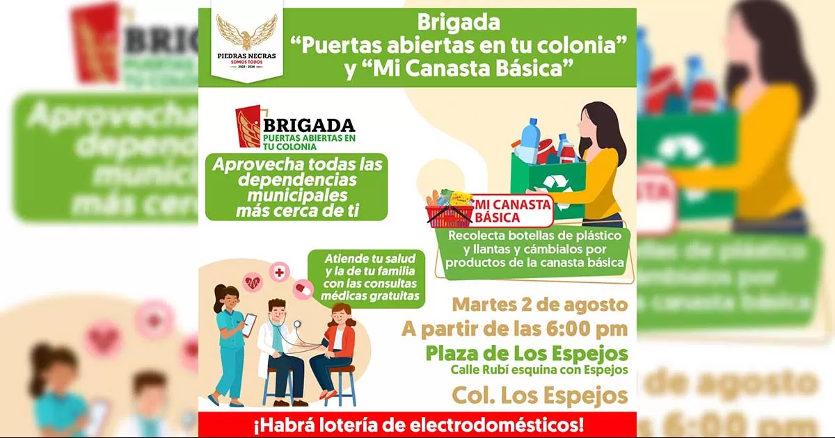 Invita alcaldesa a â€œMi Canasta BÃ¡sicaâ€ Ã©ste martes en â€œLos Espejosâ€