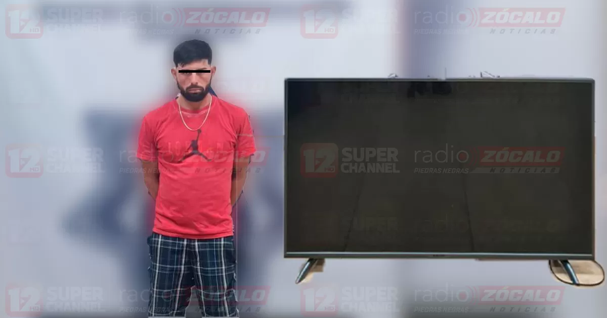 Detienen a joven de 25 años con TV de 50" robada PN