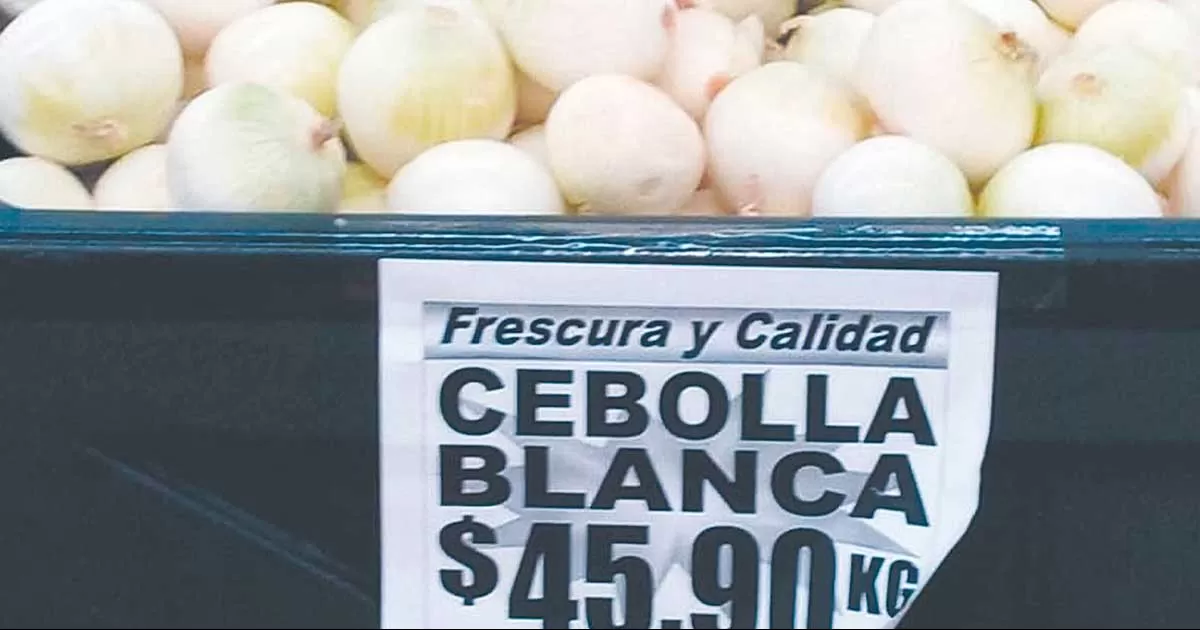 Supera cebolla los 45.90 pesos por kilo
