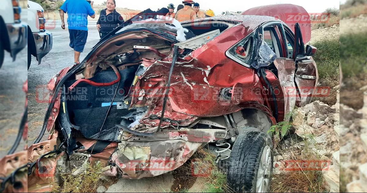 Fuerte accidente deja lesionados en el Lib. Surponiente de Acuña