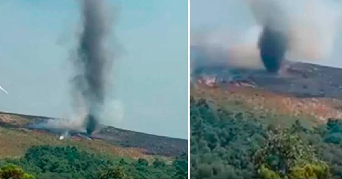 El fenÃ³meno natural se generÃ³ en el Parque Natural de Alvao, donde se atendÃ­a un incendio forestal y quedÃ³ grabado en video