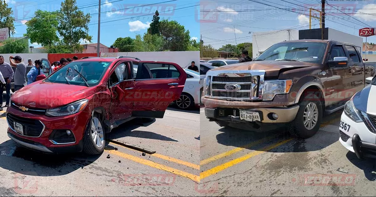 Fuerte accidente en la avenida Carranza deja a una mujer lesionada