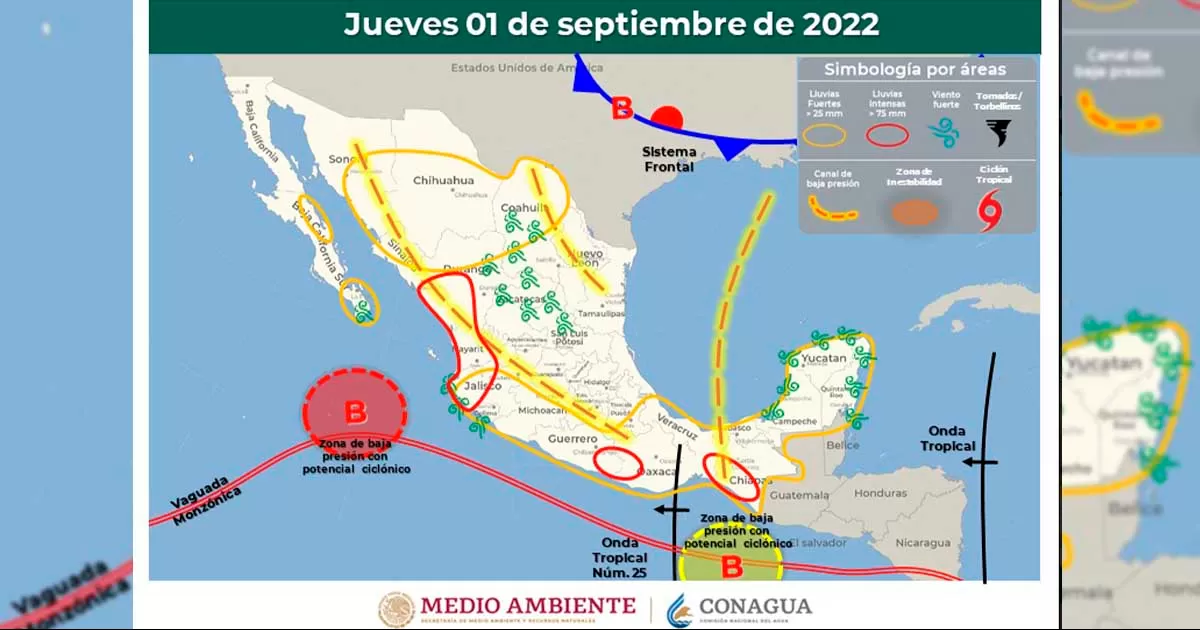 SegÃºn el Servicio MeteorolÃ³gico Nacional, las condiciones ambientales que imperan en la regiÃ³n, propiciarÃ¡n el desarrollo de chubascos con lluvias puntuales intensas en Coahuila.
