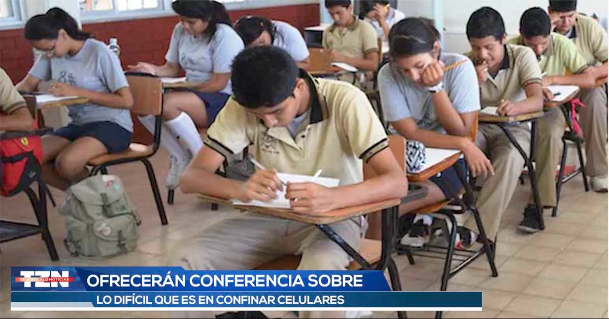 La platica estÃ¡ dirigida a jÃ³venes de tercero de secundaria y tratarÃ¡ sobre  lo difÃ­cil que es confinar los dispositivos mÃ³viles.