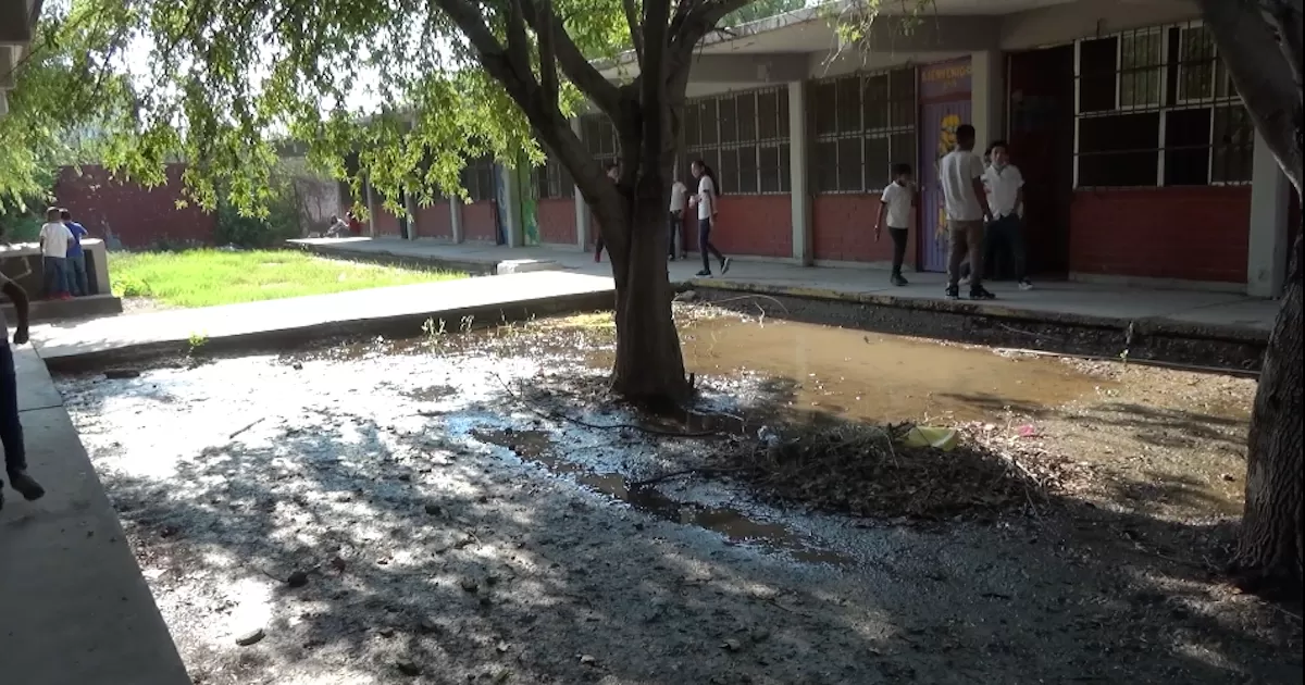 Alumnos estÃ¡n recibiendo clases en el exterior por falta de energÃ­a elÃ©ctrica y no pueden estar tranquilos por la nube de moscos que los estÃ¡n acechando.