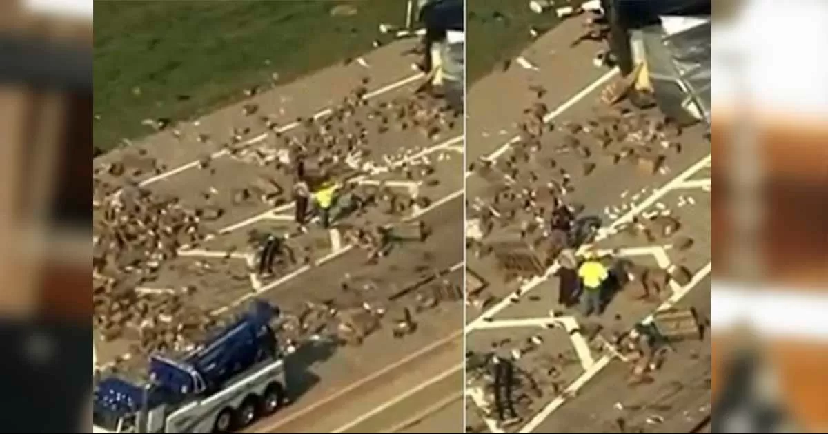 Vuelca tráiler con juguetes para adultos y colapsa tránsito de Oklahoma.