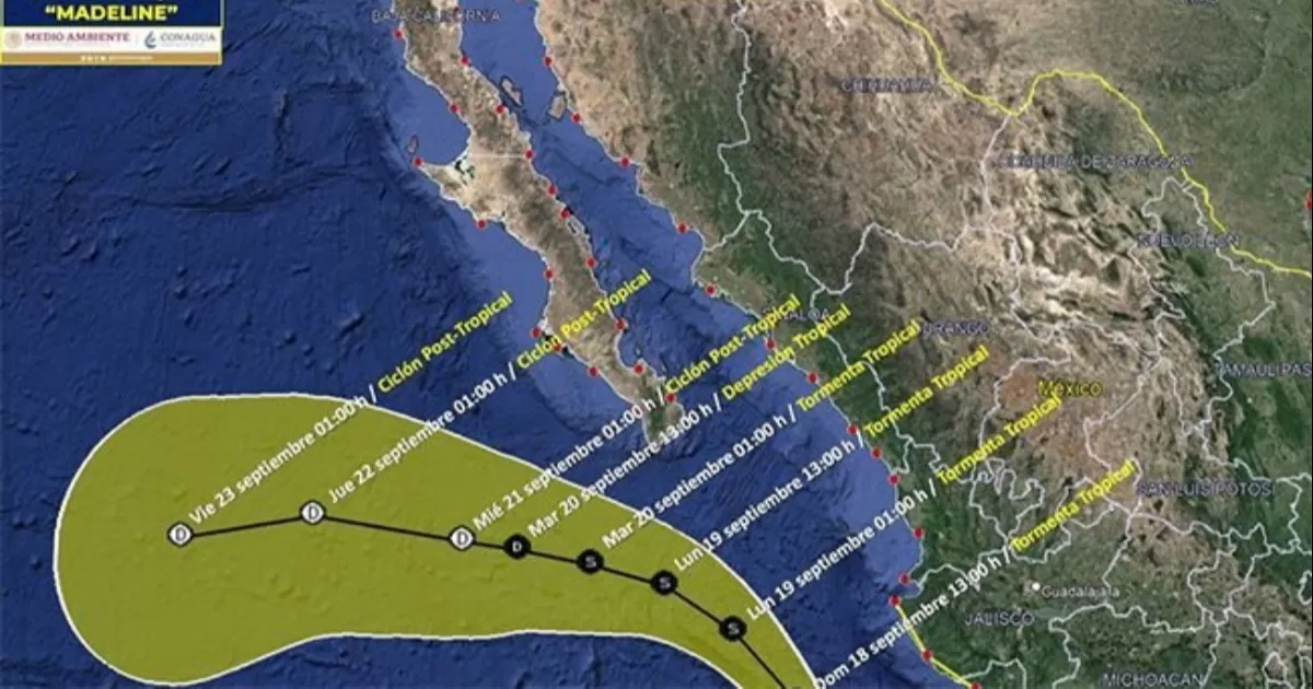 Tormenta tropical Madeline se ubica frente a costas de Jalisco; ésta será su trayectoria