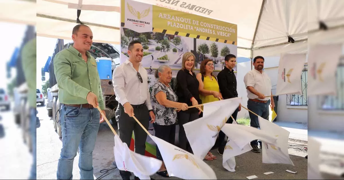 Alcaldesa Norma Treviño pone en marcha plazoleta en la colonia 100 Casas para favorecer la convivencia