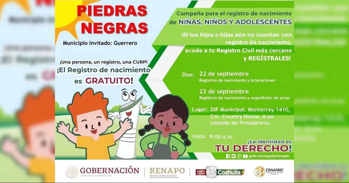 Se podrÃ¡n hacer tramites de rectificaciones, expediciÃ³n de actas de nacimiento y de actas de inexistencia.