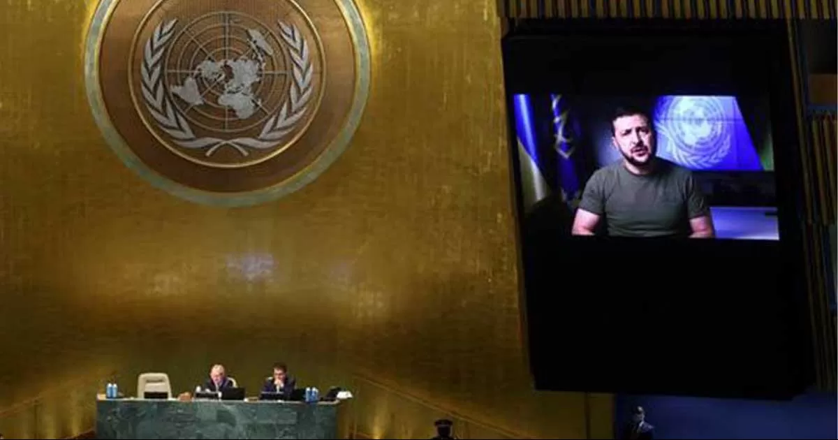 Pide Zelenski a ONU castigo justo para Rusia por invasión a Ucrania
