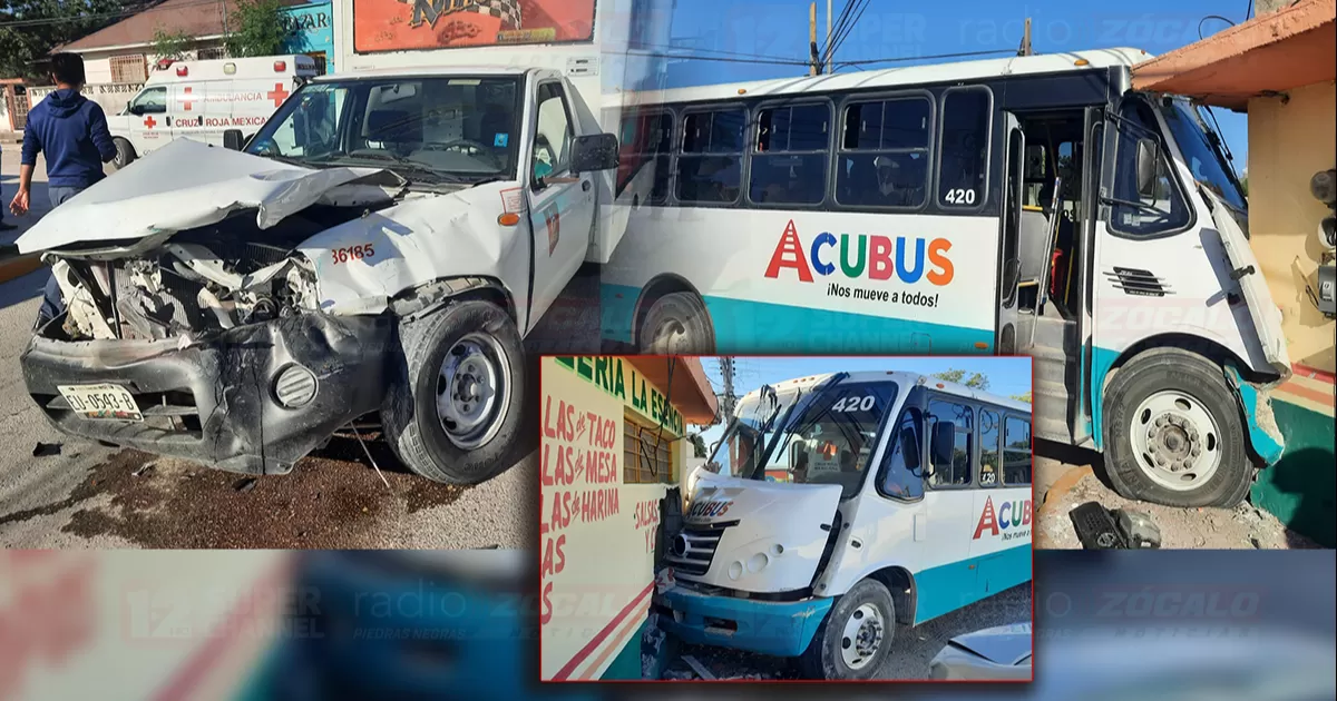 Choque entre camión y camioneta de frituras deja 6 lesionados y cuantiosos daños materiales en Acuña
