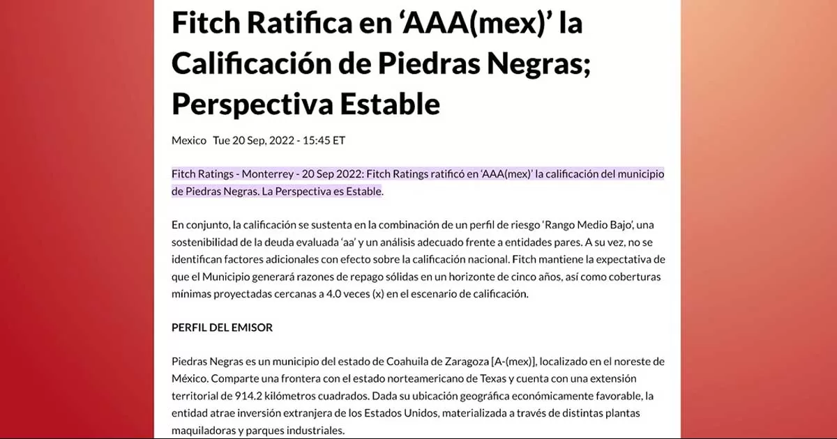 La alcaldesa aÃ±adiÃ³ que esta certificaciÃ³n los obliga a seguir por el camino.