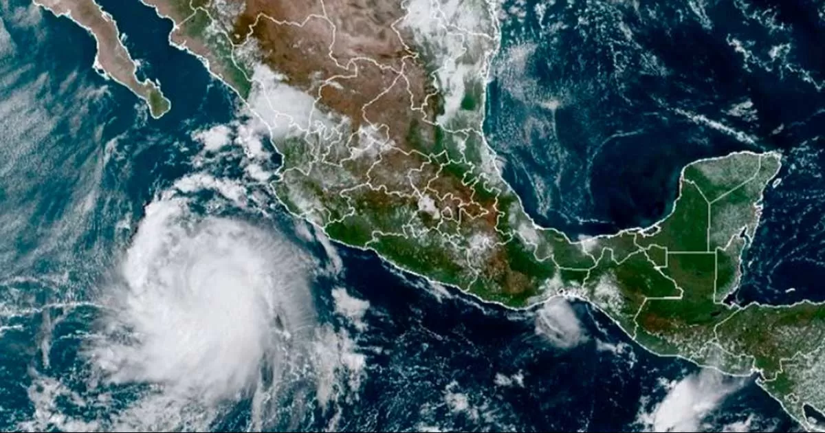 La tormenta tropical â€˜Orleneâ€™ se localiza al sur de las costas de Colima y Jalisco, con desplazamiento hacia el oeste-noreste.