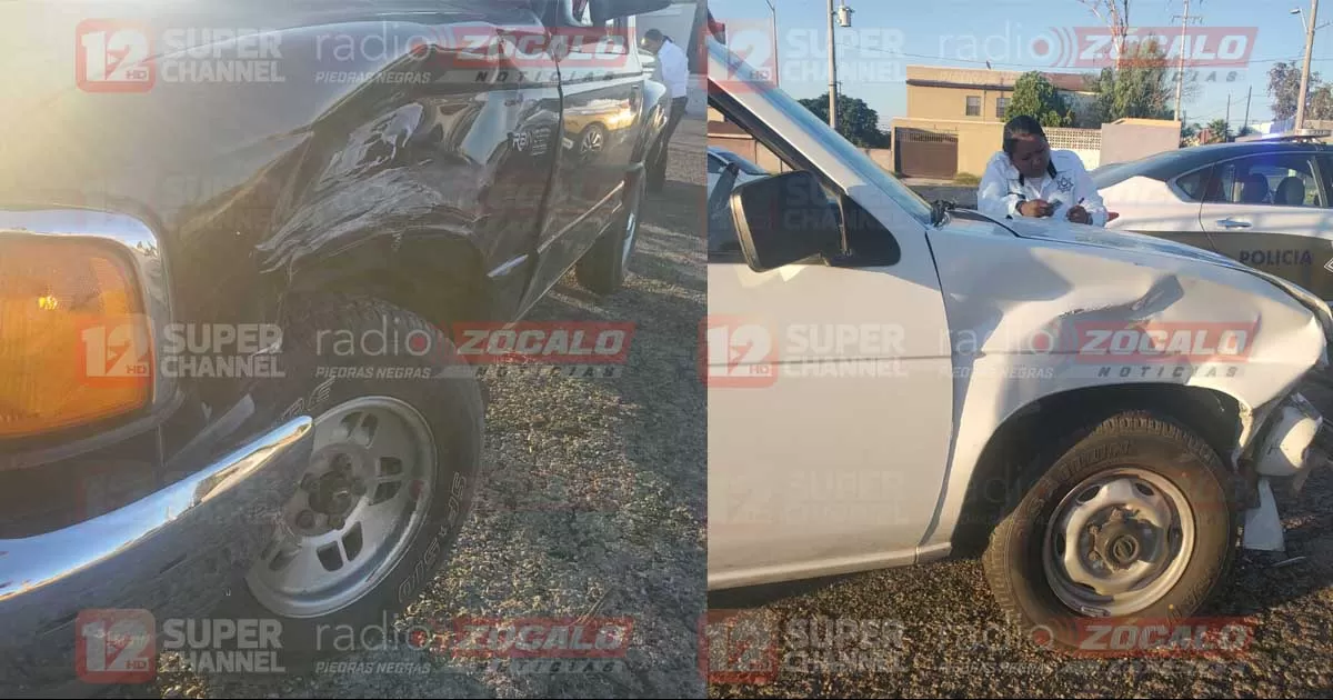 Camioneta provoca choque al no respetar derecho de vía en Lib Fausto Z. Martínez