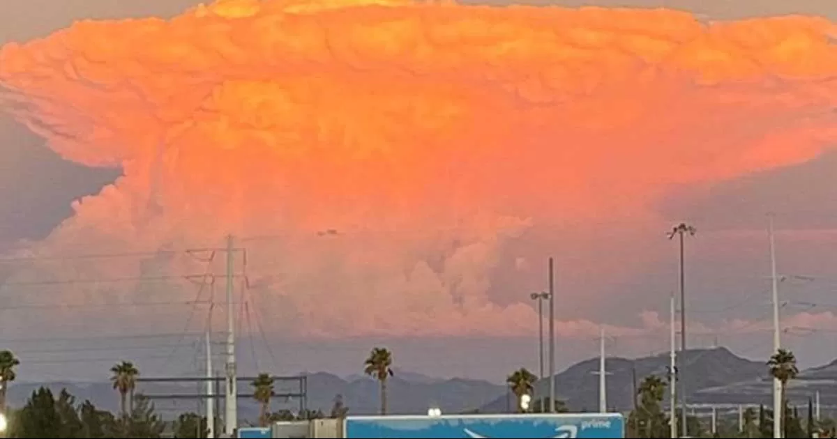 Extraña nube con forma de hongo causa temor en Las Vegas; asemeja ataque nuclear