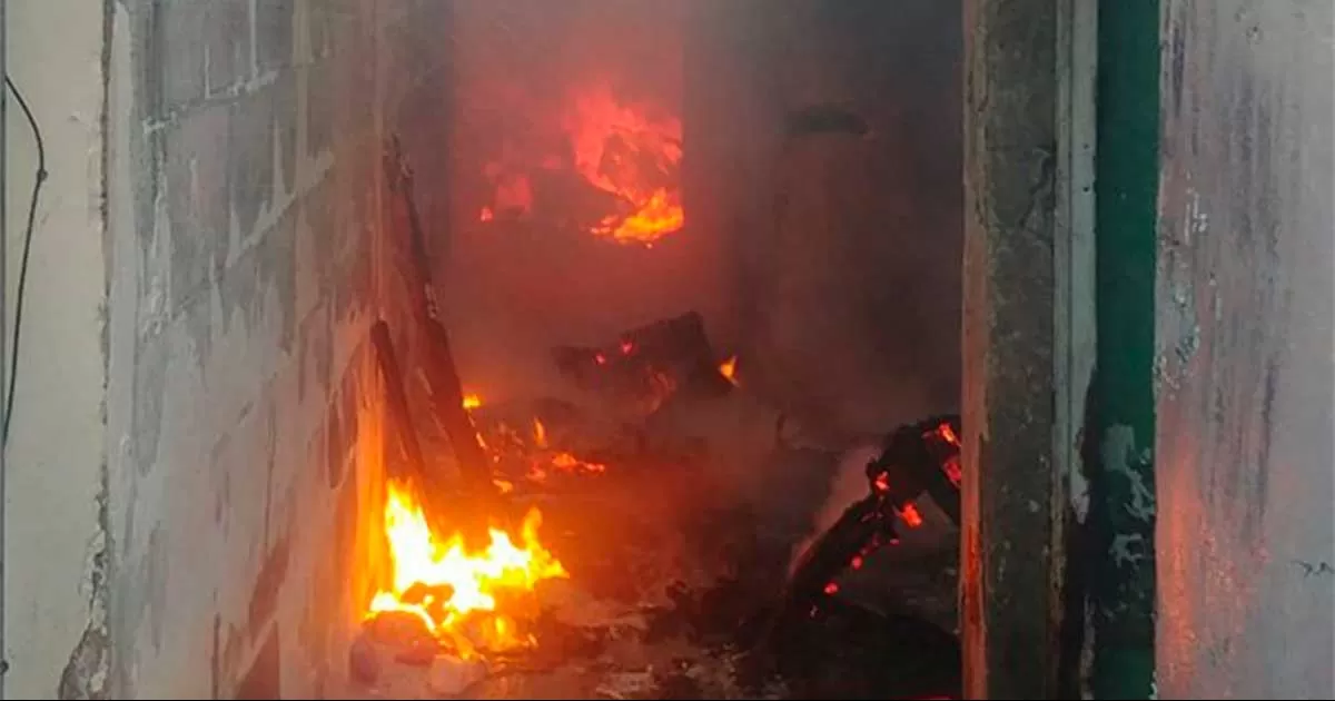 En el domicilio habÃ­a basura acumulada que fue la que incendiaron